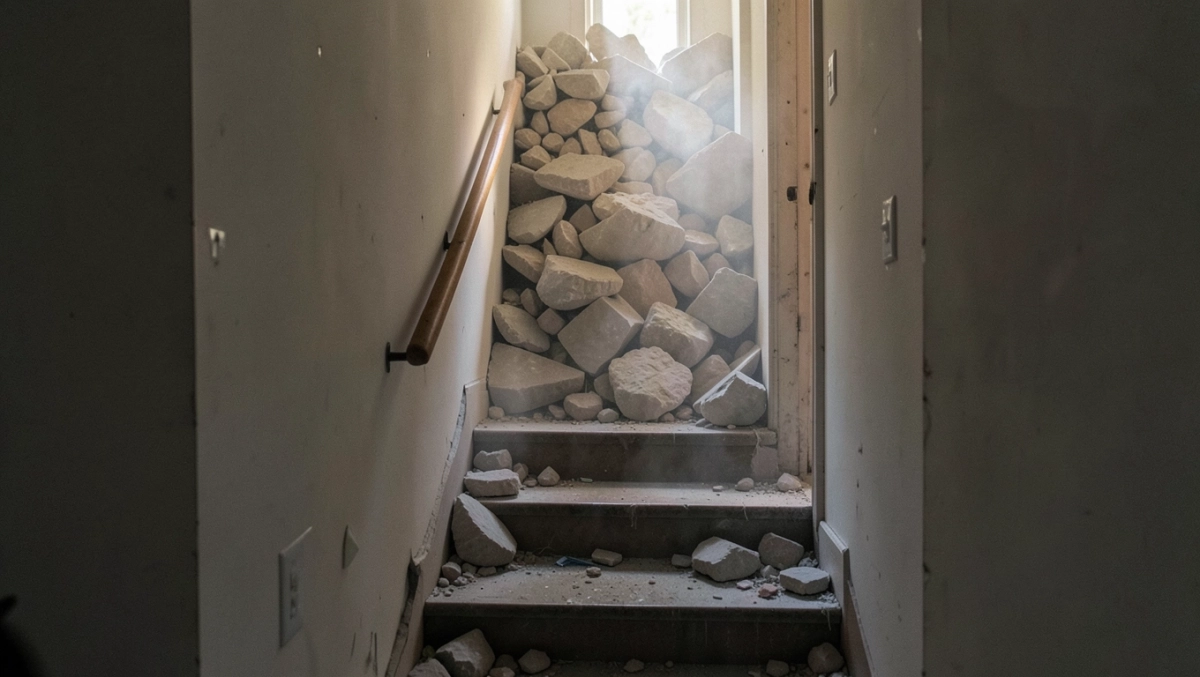 Remont mieszkania a bałagan na klatce schodowej