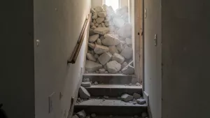 Remont mieszkania a bałagan na klatce schodowej