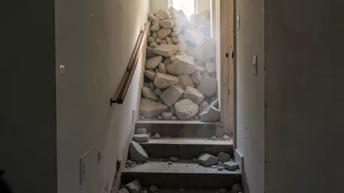 Remont mieszkania a bałagan na klatce schodowej