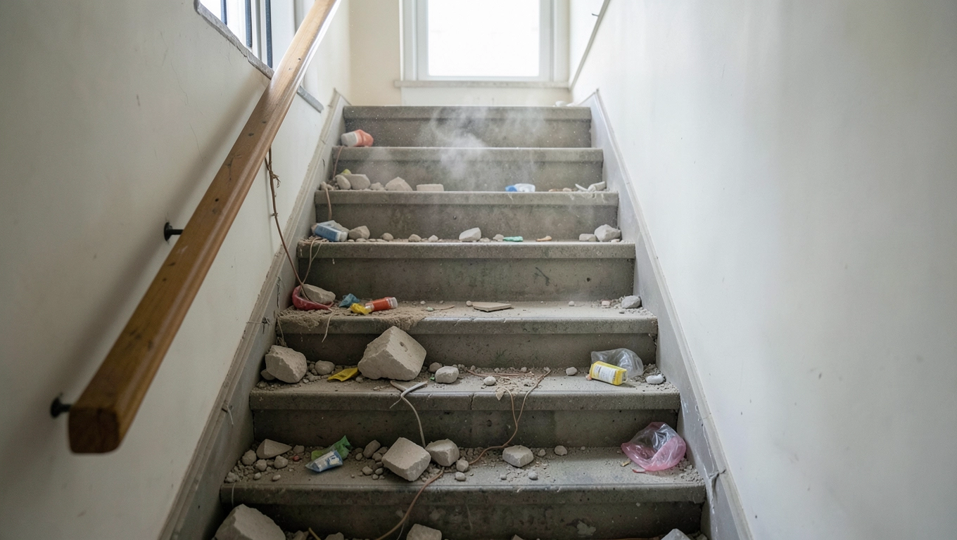 Zgłoszenie bałaganu do administratora budynku